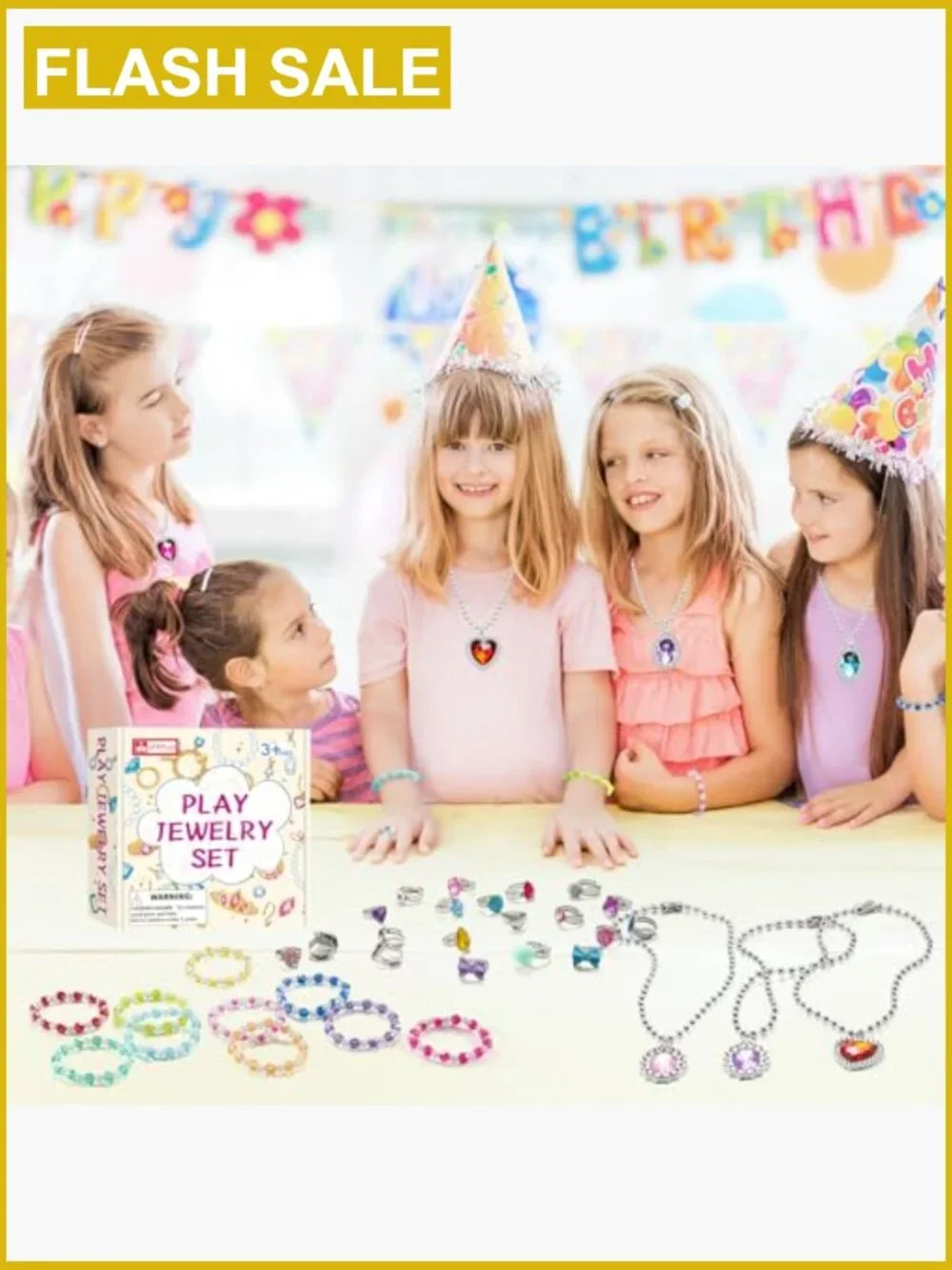 36pc Princess Play Jewelry Set Dress Up Costume Necklace Bracelet Rings